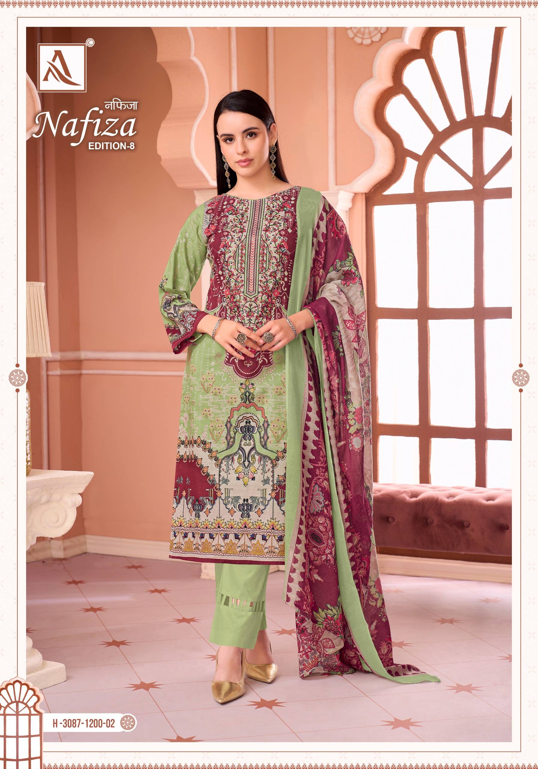NAFIZA VOL 08 By Alok Suit 01 To 06 Series Beautiful Festive Suits Stylish Fancy Colorful Ethnic Wear Pure Cambric Cotton Print Dresses At Wholesale Price
